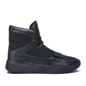 Mens Supra High Top Shoes THEORY Black/Black | AU-66136